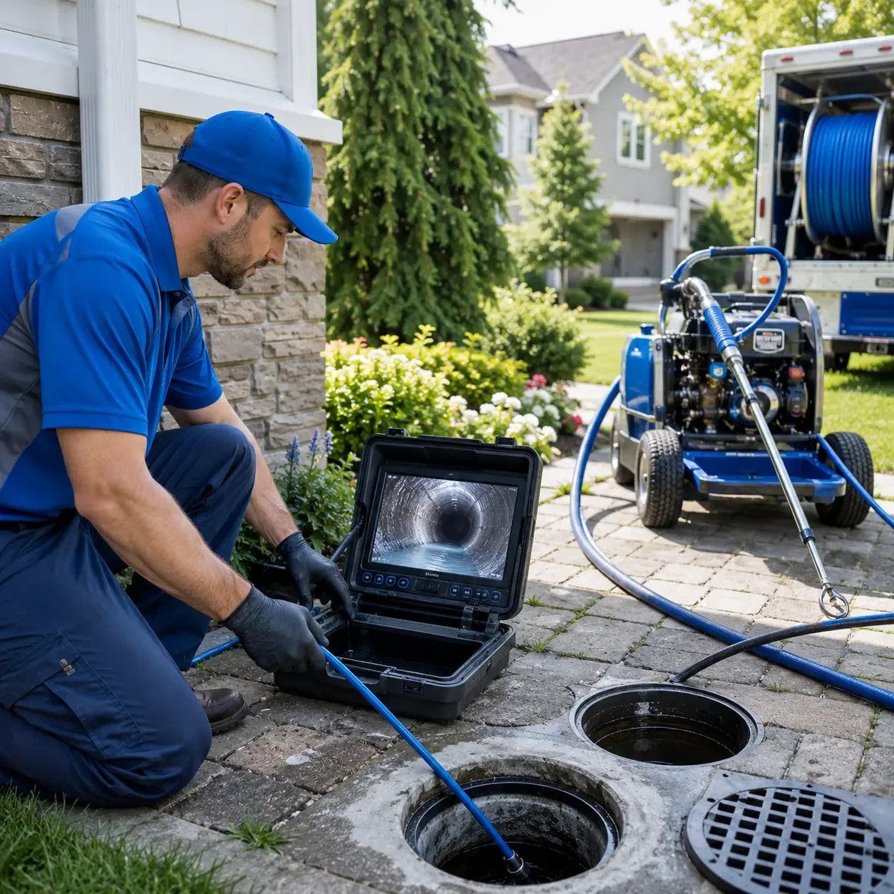 Outdoor drain cleaning professionals serving Green Valley, WI